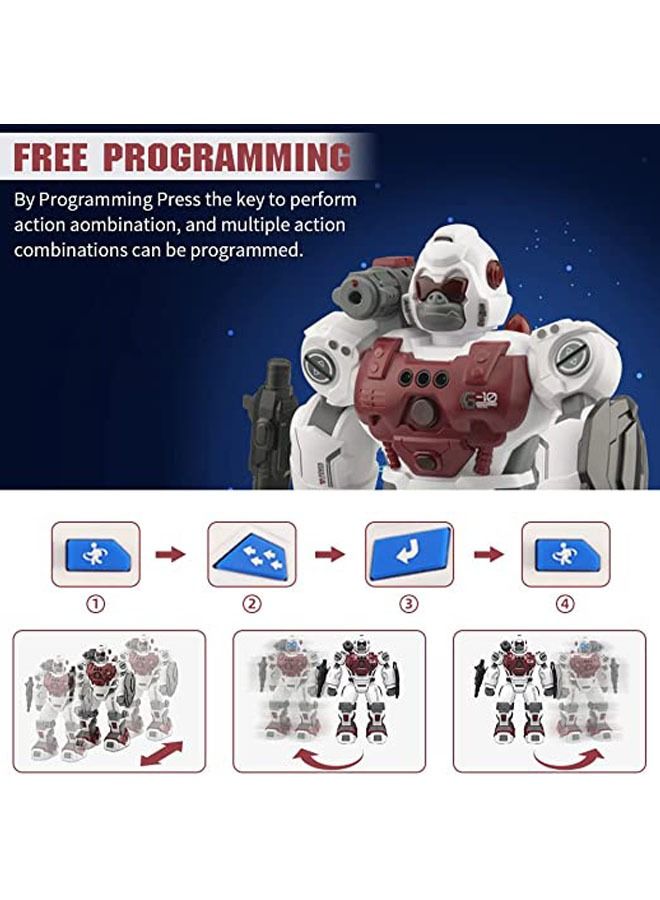 Arabest Robot Toys, Smart Programmable Remote Control Robots Shooting Walking Dancing Interactive Robot for Kids, RC Robot with 2.4GHz Sensing Gesture Control for Boys Girls 6-12  - Image 4