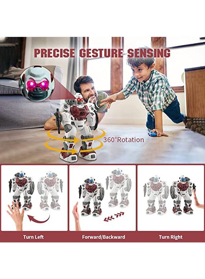 Arabest Robot Toys, Smart Programmable Remote Control Robots Shooting Walking Dancing Interactive Robot for Kids, RC Robot with 2.4GHz Sensing Gesture Control for Boys Girls 6-12  - Image 2