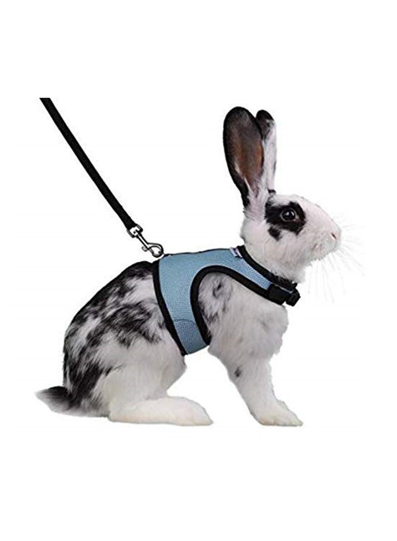 Soft Harness with Elastic Leash Breathable Mesh Nylon Fabric for Rabbits Small Animals Bunny Hamsters Cats - Image 3