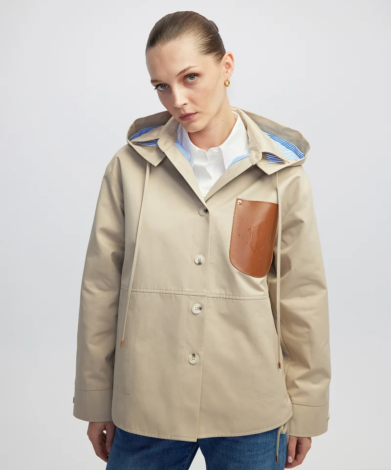 ابيكول معطف بجيب متباين