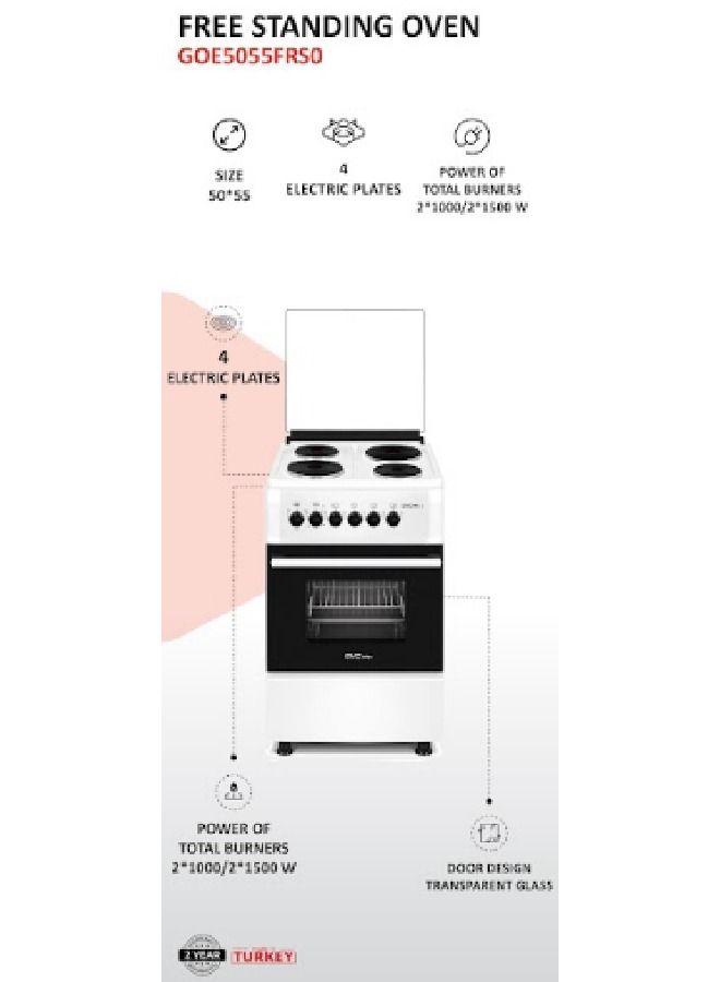 فرن كهربائي تركي 4 عيون - GOE5055FRS0