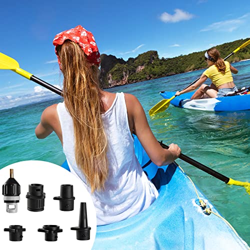 CANIPHA Inflatable SUP Pump Adaptor, Paddle Board SUP Valve Adapter with 9 Standard Conventional Air Pump Nozzles for Inflatables SUP Inflator Adapter Inflatable Boat Paddle Board SUP Board - Image 3