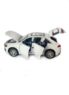CHE ZHI 1:32 Audi Q8, Alloy Metal Pull Back Die-Cast Car Scale Model Pullback, with Sound Light Mini Auto Toy - Best Gifts Toys (White)  - Image 3