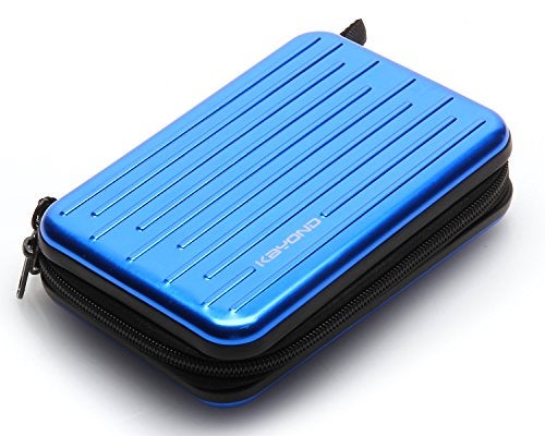 KAYOND Anti-Shock Silver Aluminium Carry Travel Protective Storage Case Bag for 2.5" Inch Portable External Hard Drive HDD USB 2.0/3.0 (Blue) - Image 2
