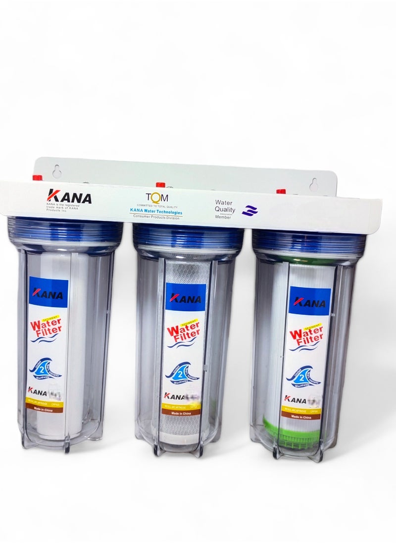 Kana Water Filter 3-Stage For Clean And Purified Water In Kitchen, Washing Machine And Drinking Water  - Image 1