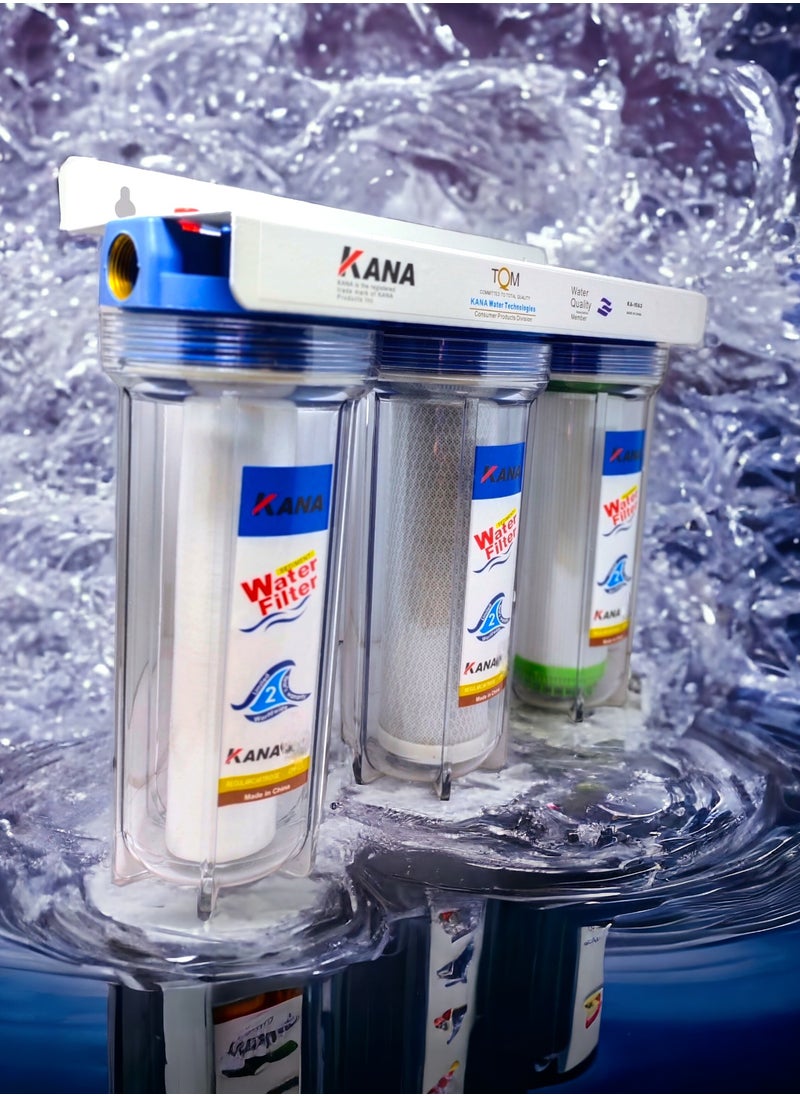 Kana Water Filter 3-Stage For Clean And Purified Water In Kitchen, Washing Machine And Drinking Water  - Image 3
