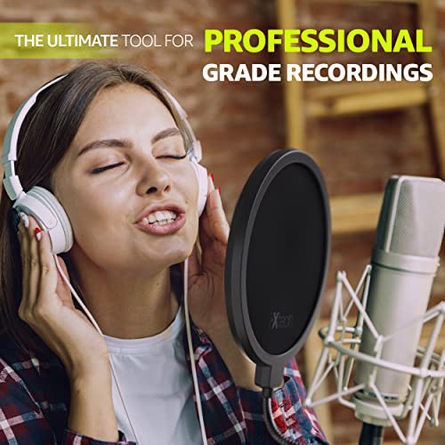 i-XTECH IXTECH Pop Filter for Mic Pop Filter for Blue Yeti Microphone Pop Filter Mic Pop Filter Dual Layered Sound Shield Guard Windscreen with a Flexible 360 Degree Gooseneck Clip Stabilizing. - Image 5