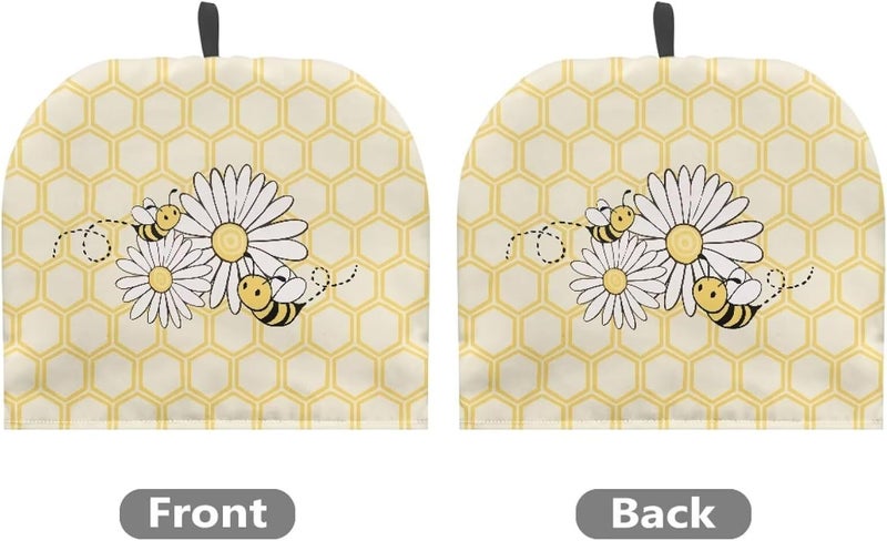 Tnasranmo Bee Dust Cover Insulated Tea Cozy for Teapot Tea Kettle Cover Breakfast Insulation Lid Warmer Tea Cosy Kitchen Coffee Table Decorative,Foldable Tea Cozies,Not Easy to Fade - Image 2
