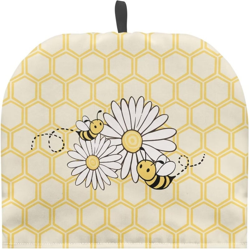 Tnasranmo Bee Dust Cover Insulated Tea Cozy for Teapot Tea Kettle Cover Breakfast Insulation Lid Warmer Tea Cosy Kitchen Coffee Table Decorative,Foldable Tea Cozies,Not Easy to Fade - Image 1