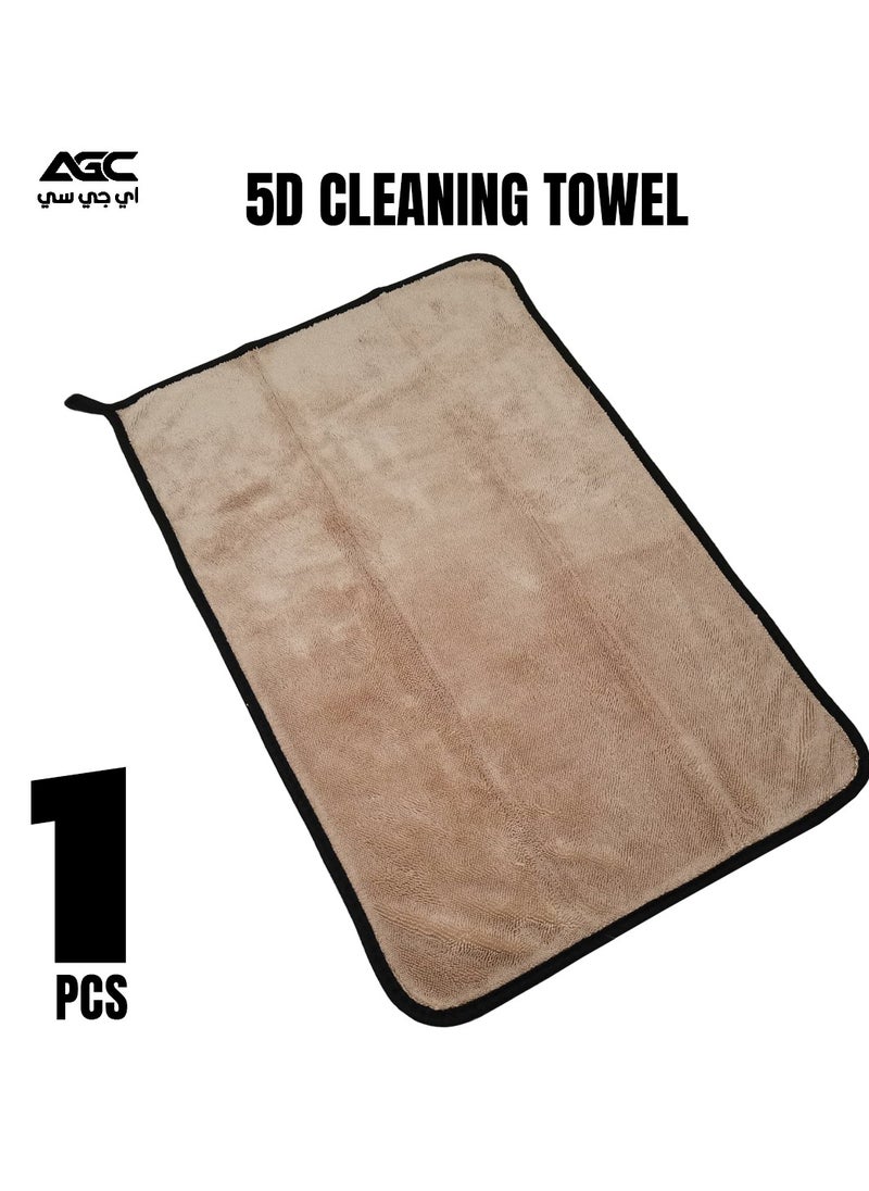 Agc Premium 5D Microfiber Cleaning Towel - 40x60cm 600GSM, Ultra Absorbent, Lint-Free, for Superior Cleaning  - Image 1