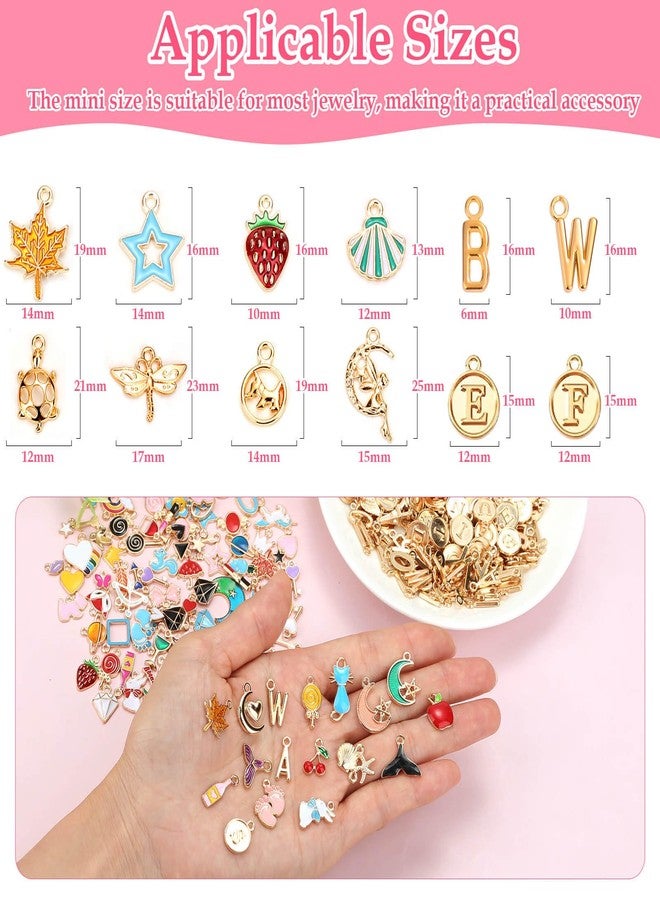 Flasoo 304Pcs Gold Charms for Jewelry Making, Assorted Bracelet Letter Charms for DIY Jewelry Making Necklace Bracelet, Keychains and Crafts - Image 3