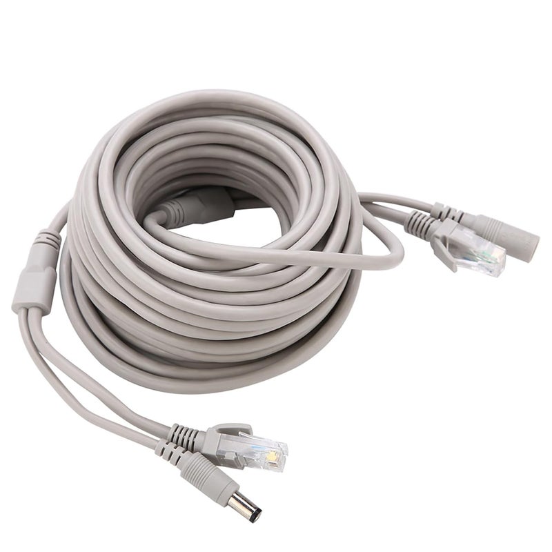 Ethernet Cable with RJ45 and DC Power, Cat 5 Two - in - One, 5M 10M 15M 20M Length Options - Compatible with IP Cameras, 10Mbps 100Mbps Network Support (10M) - Image 3