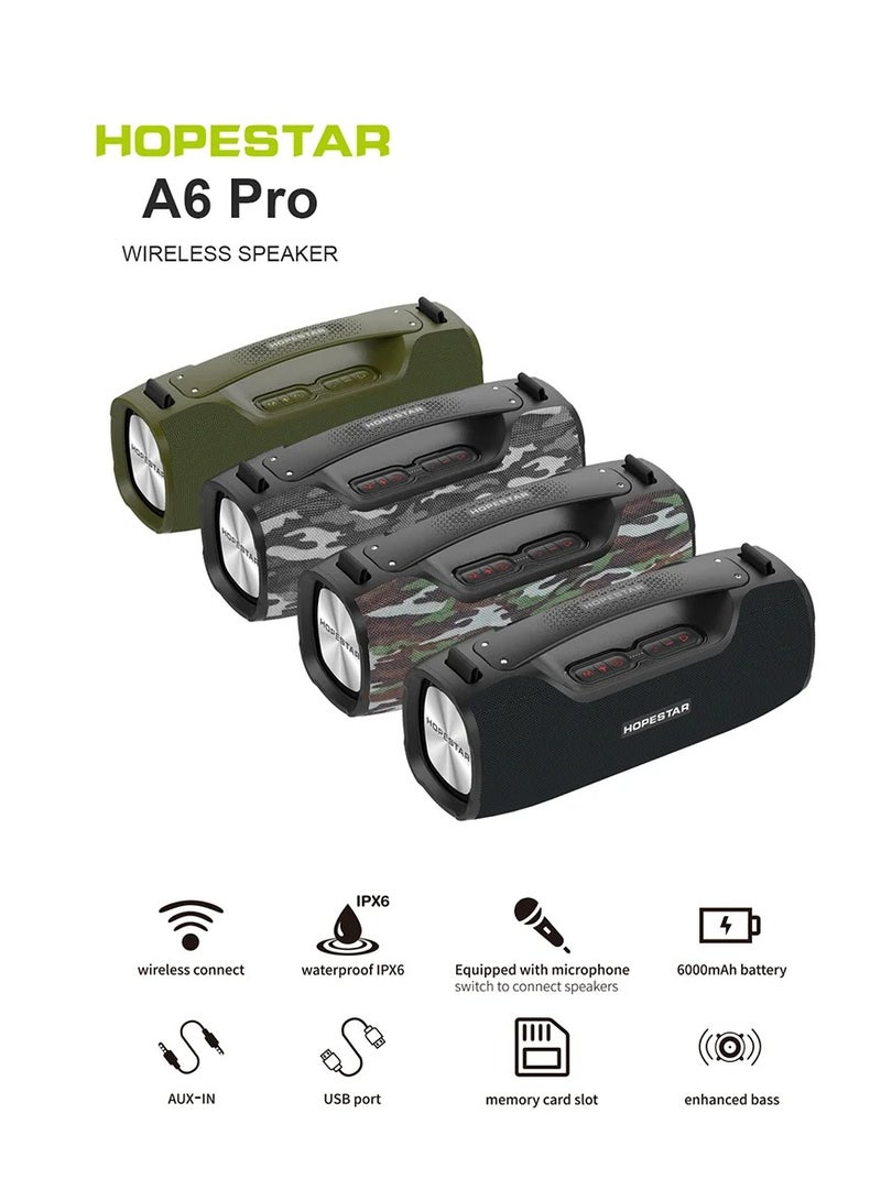 HOPESTAR A6 A6 Pro Bluetooth Speaker Portable Wireless Loudspeaker Sound System 3D Stereo Outdoor Waterproof - Image 4