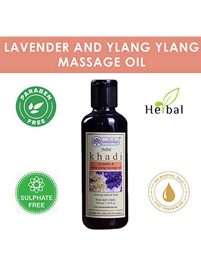 KHADI RISHIKESH Herbal Lavender & Ylang Ylang Massage Oil 210Ml Pack - Image 3