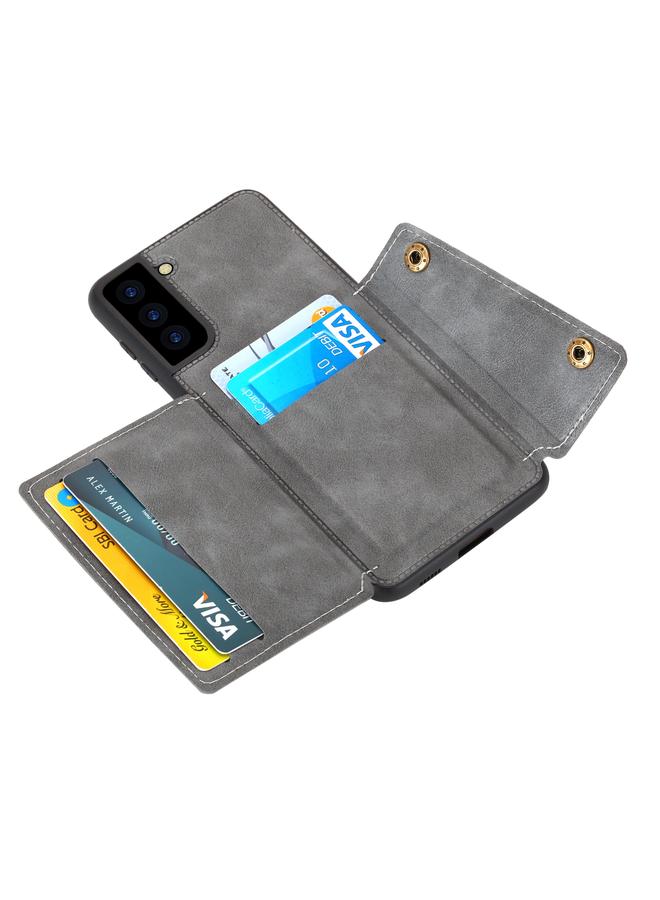 S-TOP Case For Samsung Galaxy S22 5G Double Buckle PU + TPU Magnetic Phone Case - Image 5