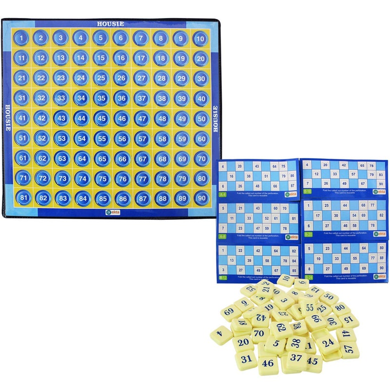Ekta Housie Board Game with 48 Reusable Cards & Tile Fixable Board Game - Image 2