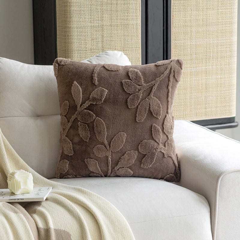 New Modern Simple Imitation Plush Jacquard Pillow Case Living Room Sofa Bedroom Cushion Pillow Solid Color Simple Home - Image 4