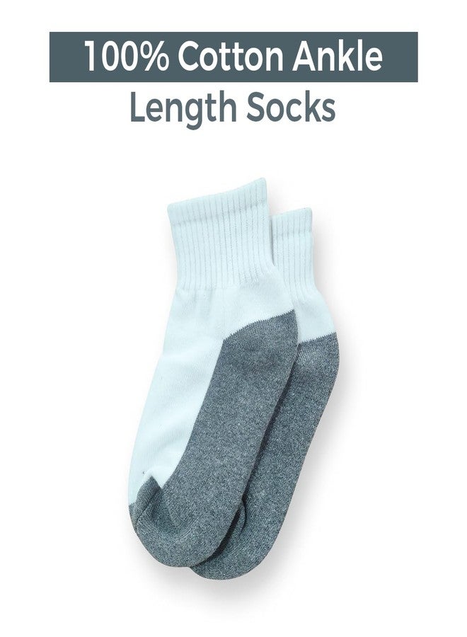ZIKKU Super-Soft Cushioned Ankle Socks for Kids 100% Cotton | Double Cushion | Extra Comfortable | 24 Hours wear | Dark Base (5-7 Years) (3) - Image 2