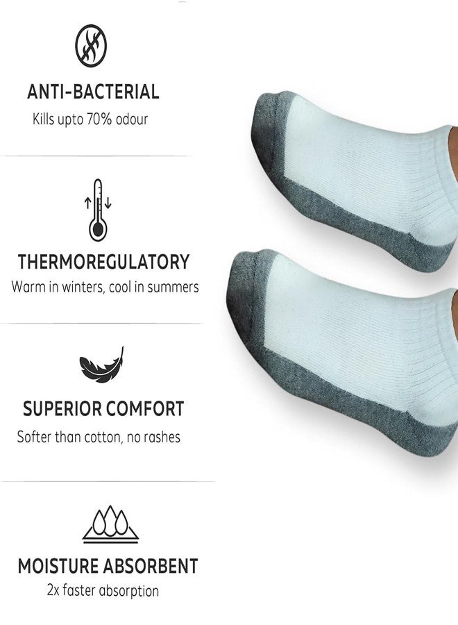 ZIKKU Super-Soft Cushioned Ankle Socks for Kids 100% Cotton | Double Cushion | Extra Comfortable | 24 Hours wear | Dark Base (5-7 Years) (3) - Image 4