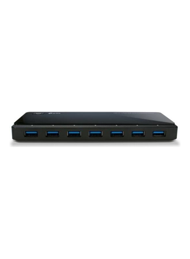 TP-LINK UH720 USB 3.0 7-Port Hub, 7-Port Data Hub And 2-Port Smart Charger, 7 USB 3.0 Standard A, 2 2.4 A Charging Ports, Up to 5Gbps Transfer Speed, RTS5411 Chipset Port Hub black - Image 4