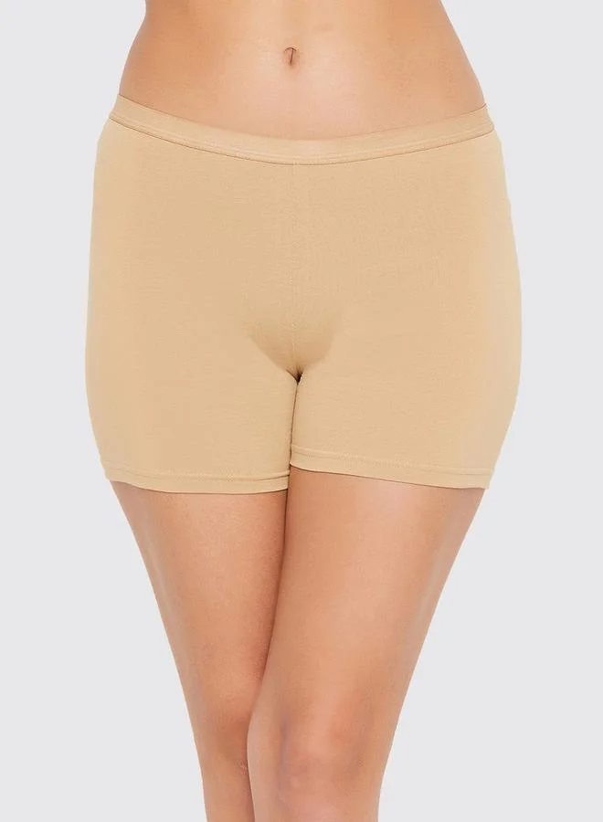 كلوفيا Nude Mid -Waist Boyleg Cotton Blend Panty