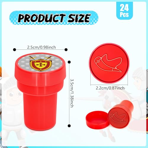 Cinrobiye 24 Pcs Armor of God Party Favor StampersReligious Party Supplies Bible Verse Party Favors GiftsSunday SchoolClassroom Rewards Carnival Prizes Goodie Bag Pinata Fillers - Image 5