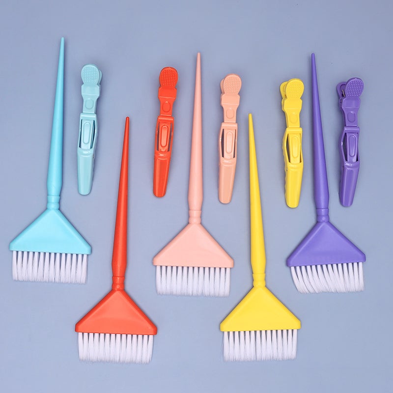 Hair Suit Oil Baking Brush Crocodile Clip Hair Dyeing Comb Hair Dyeing Brush Handle Single-Sided Soft Hair Steel Needle Tail Comb - Image 3