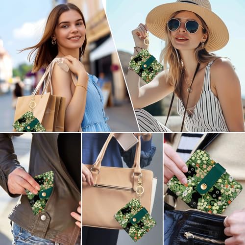 Jogjam Black Cat Floral Rfid Women Wallet, Small Slim Thin Credit Card Wallet, PU Leather Bifold Cash Zipper Coin Pocket ID Window for Female Ladies Teen Girls Girly - Image 2