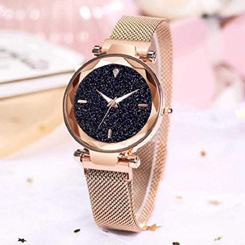 Acnos® Premium Casual Analogue Women's Watch(Black Dial Platinum Colored Strap) - Image 4