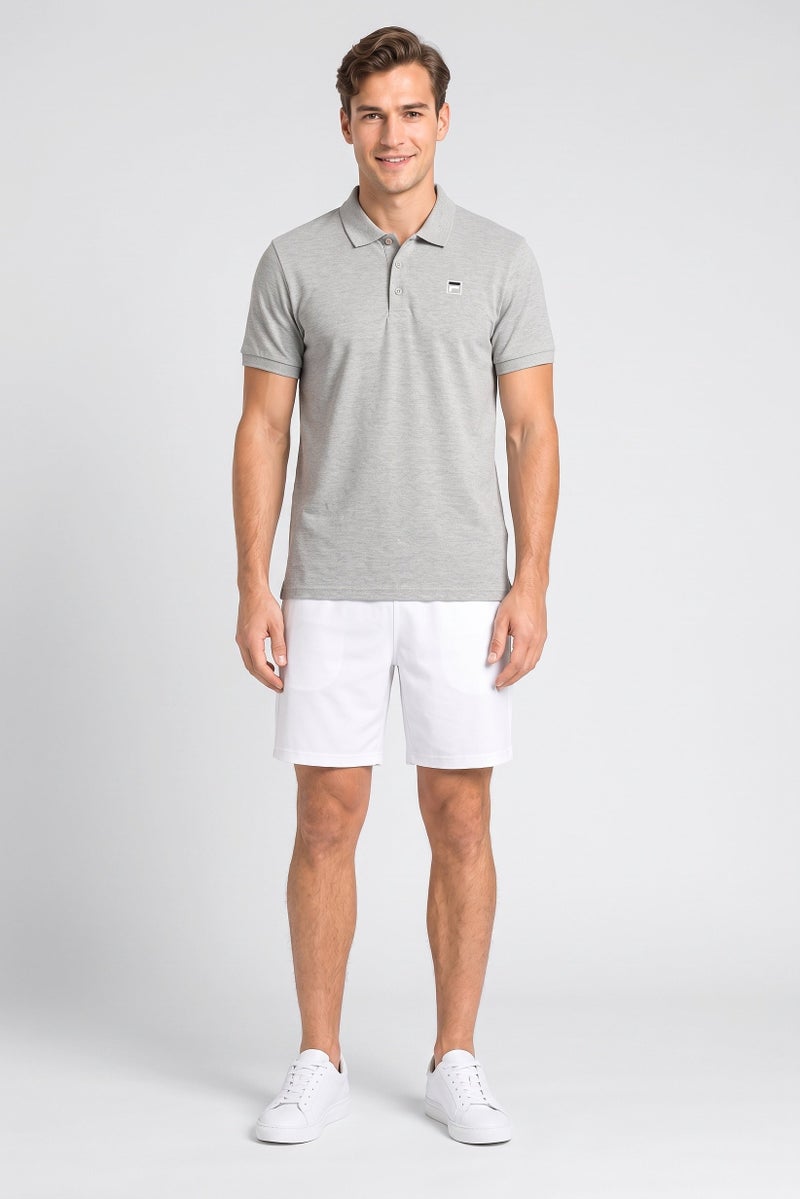 FILA Men Sportswear Fit Short Sleeve Outdoor Polo Shirt, Grey - Image 2