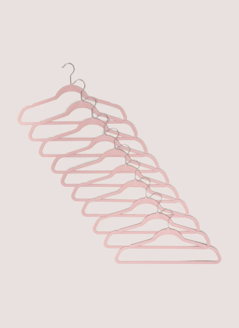 ماتلان عبوات علاقات ملابس وردية مخملية  قطعة