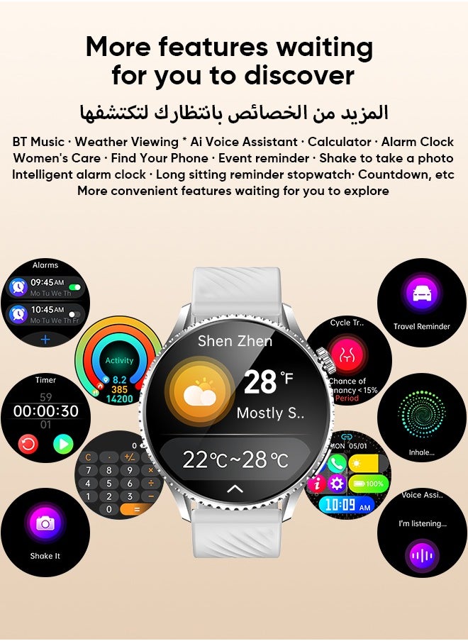 وابيك - ساعة ST30 الذكية  شاشة AMOLED عالية الدقة مع مراقبة صحة القلب بـ ECG+PPG و50 وضع رياضة ومقاومة الماء IP67 ودعم متعدد اللغات - Image 1