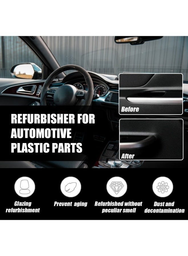 رايهونغ مرمم بلاستيك، مطاط، فينيل وجلد للسيارات والمنزل – زجاجة 30 مل مع إسفنجة لتجديد الحواف والأسطح – تنظيف سريع وآمن وصديق للبيئة – يعيد لمعان ولمسة جديدة للوحة العدادات، المقاعد الجلدية، الزينة، الصدامات، الأثاث، السترات وكل الأسطح البلاستيكية والمطاطية والفينيلية والجلدية - Image 4