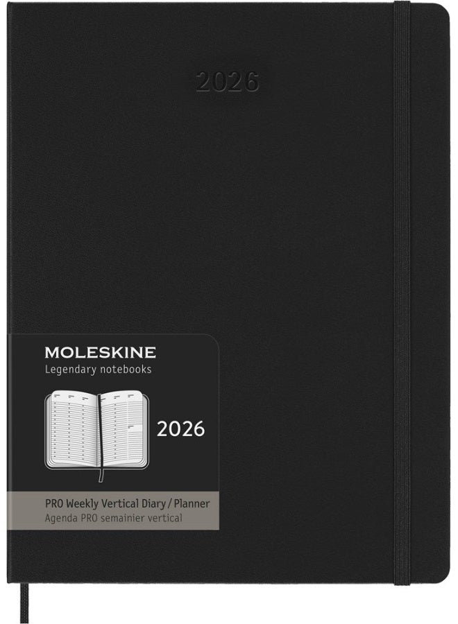 Moleskine: 12M Pro Weekly Vertical XLarge Black Hard