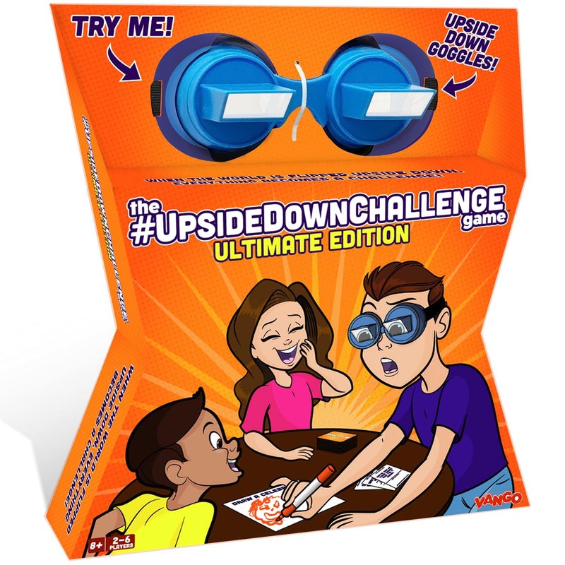 Vango The Original UpsideDownChallenge Game for Family Kids Complete Fun Challenges with Upside Down Goggles 26 Players Ages 8 Ultimate Edition - Image 3