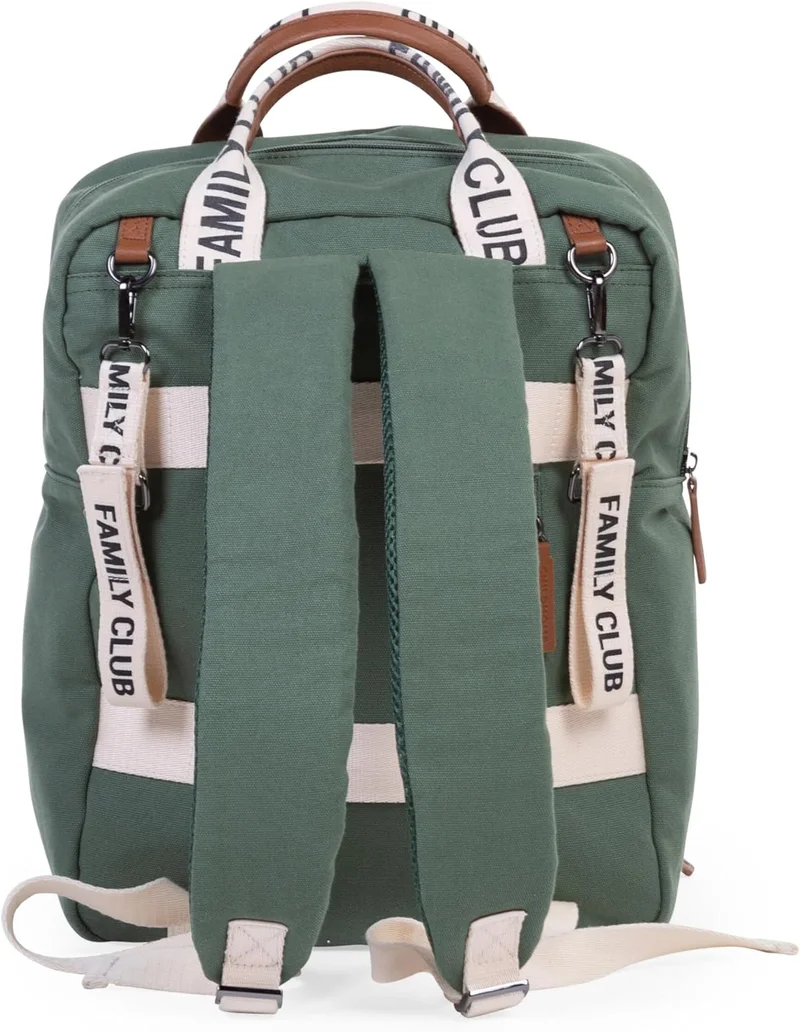 Childhome Childhome Family Bag Club Changing Backpack - Large Capacity, 11 Compartments, Isothermal Pockets, Green