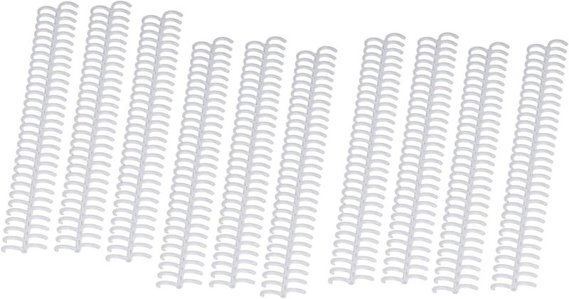 Asixxsix Plastic Binding Combs, 10 Pcs 30 Rings 19mm Diameter Binding Spine, Comb Spines with 150 Sheets Capacity for A4 B5 A5 Paper Notebook Calendar Album (Clear) - Image 4
