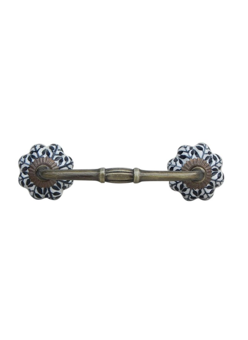 Indian-Shelf IndianShelf 1 Pack Ceramic Multicolor Cabinet Pulls T Bar Vintage Kitchen Drawer Handles Door Dresser Handles Antique Hardware 4 Hole to Hole BH34 CK500  - Image 1