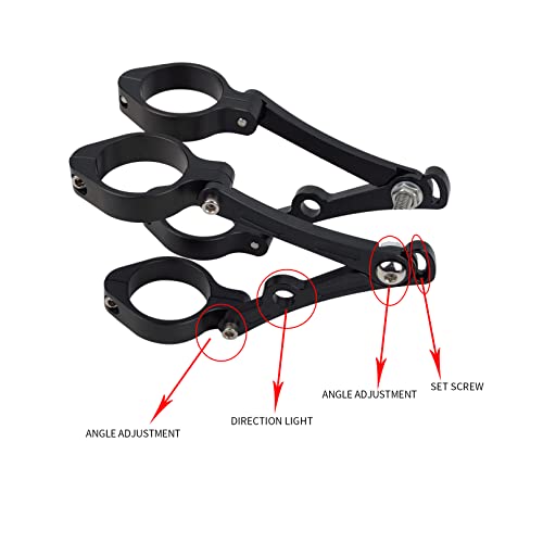HARPUOU Aluminum Alloy Motorcycle Headlight Bracket 42-46mm Black Headlamp CNC Fork Tube Side Mount Bracket for Most Motorbikes - Image 4