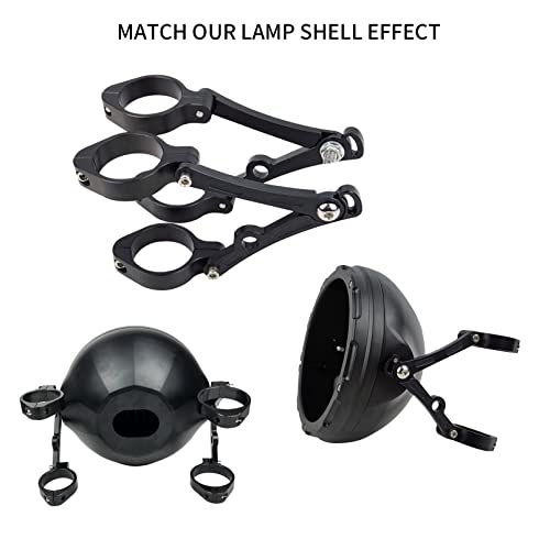 HARPUOU Aluminum Alloy Motorcycle Headlight Bracket 42-46mm Black Headlamp CNC Fork Tube Side Mount Bracket for Most Motorbikes - Image 5