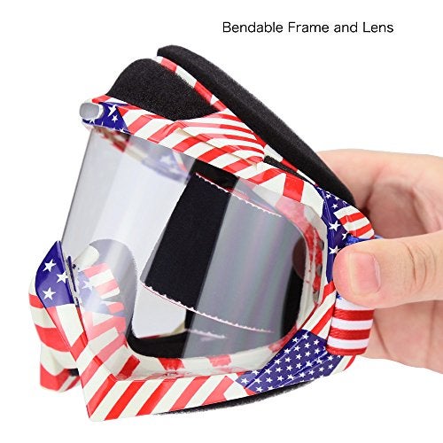 JAMIEWIN Motocross Motorcycle Goggles Clear Lens Dirt Bike Riding ATV Goggles Mx Goggle Glasses for Men Women Youth Kids (C63) - Image 5