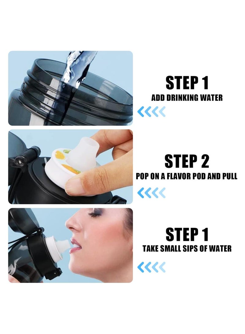 KASTWAVE أقماع عطور الفواكه لزجاجة الماء، حلقات عطر الفواكه، أقماع معطرة لكوب الماء محمولة 0 سكر، ملحق معطر لزجاجة الماء لتعزيز الشرب اليومي أثناء التمارين (6 نكهات) - Image 5