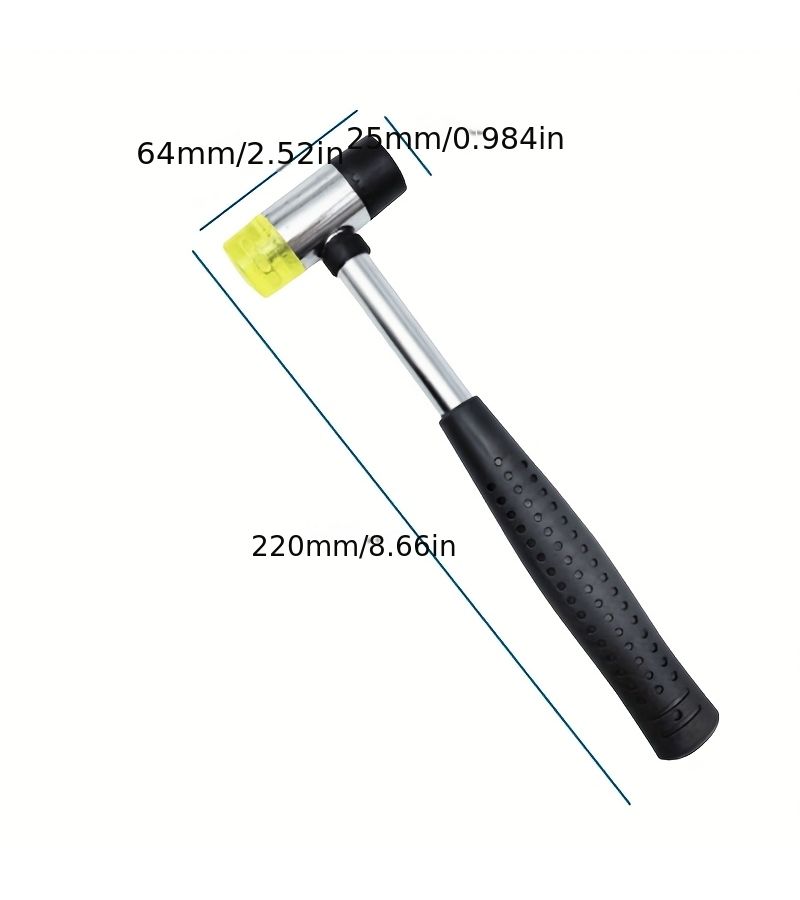 3pcs Double Faced Hammer Mallet Non Slip Handle for Leather Crafts Watch - Image 3
