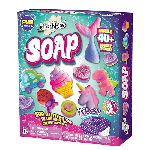 FUN KIDZ Kid Soap Kit, FunKidz Soap Making Kit for Kids for All Ages DIY Crafts Kits STEM Science Activity Gift for Girls and Boys - Image 1