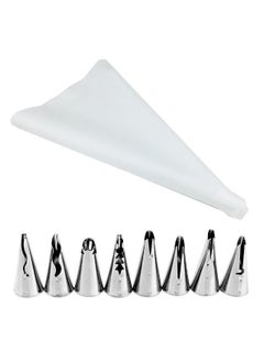 NIBEMINENT 10-Piece Nozzle With Icing Cone Set Grey/Silver 