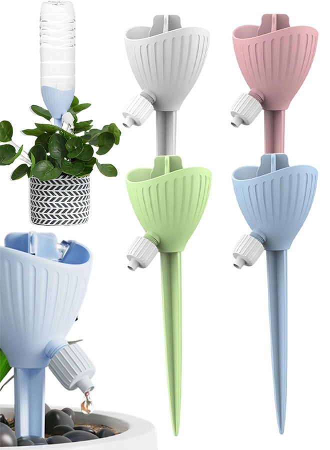4 PCS Self Plant Watering Spikes, Automatic Plant Feeders Drip Water Devices For Outdoor Indoor Irrigation Watering Dripper Spikes System With Adjustable Slow Release Control Valve - Image 1