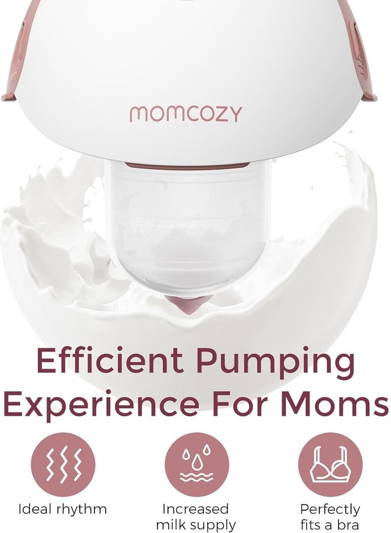 Momcozy Breast Pump Hands-Free Mobile Style | M6, Wearable Breastfeeding Pump Ideal Rhythm for More Milk, DoubleFit Flange More Fit & Discreet with 3 Modes & 9 Levels - Image 5