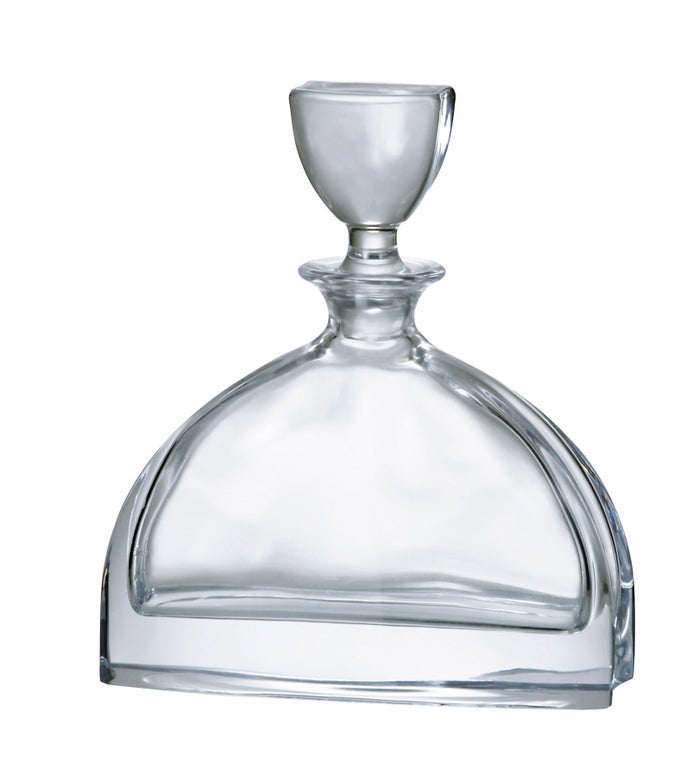 EUROPEAN QUALITY GLASS CRYSTAL WINE WHISKEY LIQUOR DECANTER WITH STOPPER 24 OZ MADE IN EUROPE