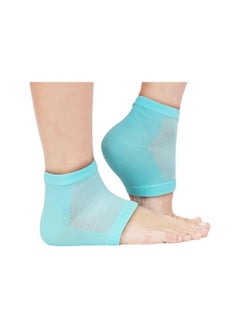 Moisturising Socks Aloe Socks Gel Heel for Spa Open Toe Socks (Light Green)