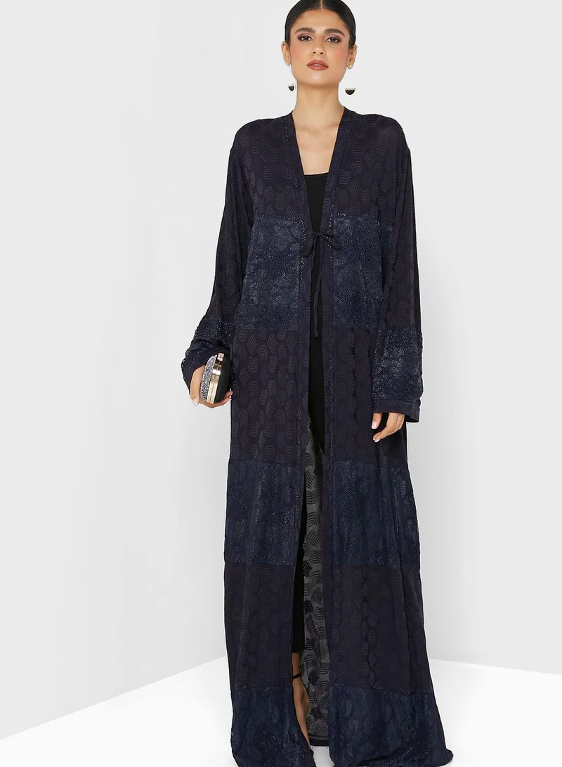 KASHKHA Embroidered Tie Detail Kimono